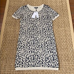 Leopard Print Sweater Dress 